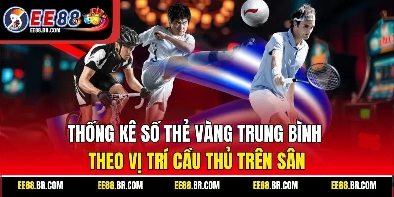 Thống kê số thẻ vàng trung bình theo vị trí cầu thủ trên sân